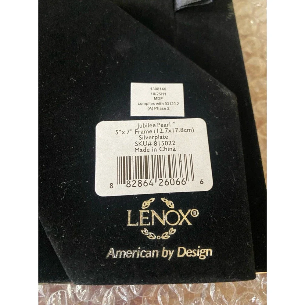 Lenox Jubilee Pearl 5x7 Picture Frame Wedding Anniversary NIB